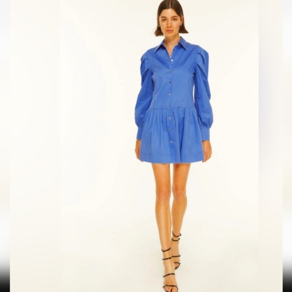NWT! Harshman Los Angeles, Esme Shirt Dress, Indigo Blue, Multiple Sizes -$304 - Picture 1 of 5
